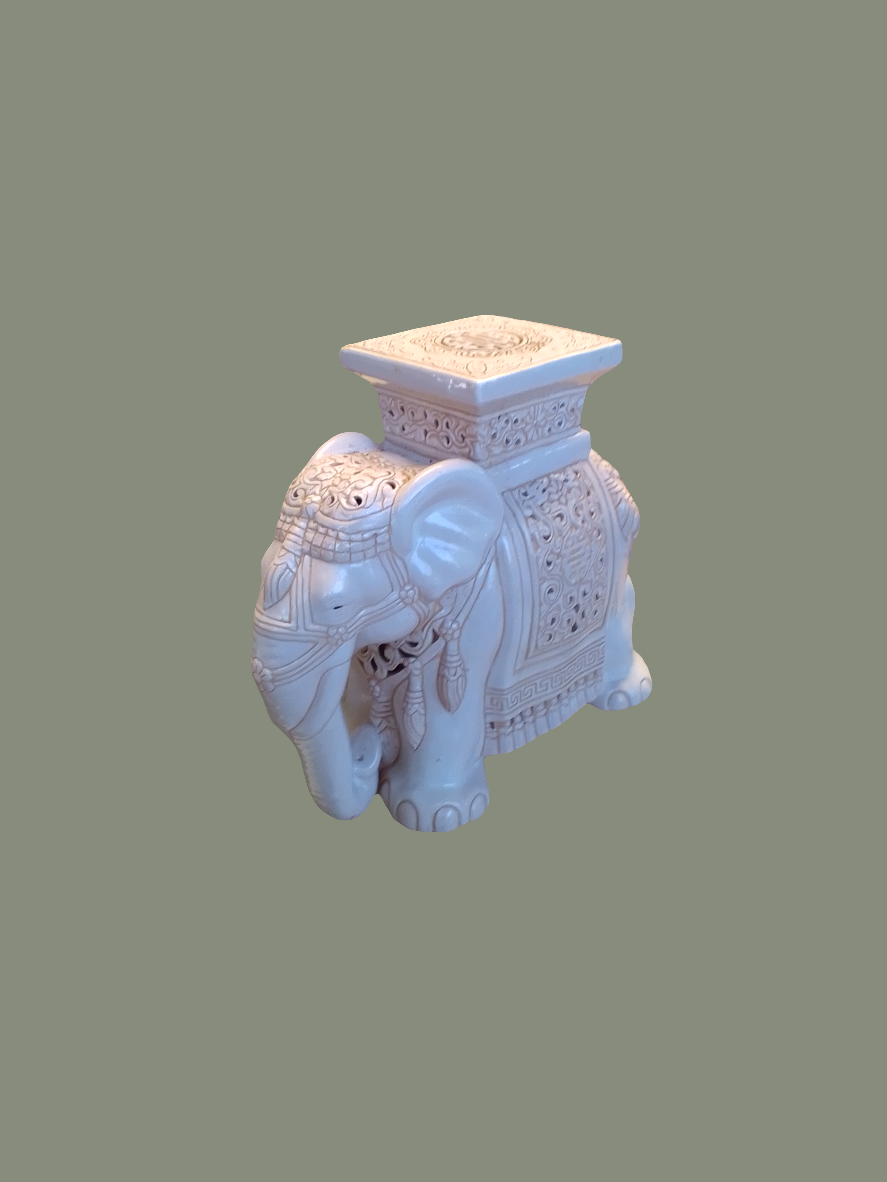 Porcelæns elefant stor